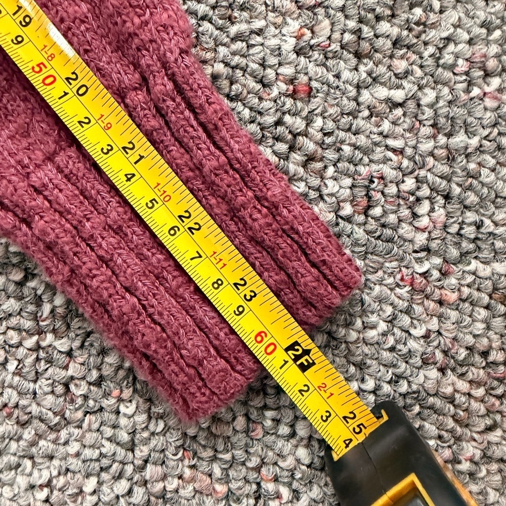 L.L. Bean Women's Turtleneck Nordic 100% Cotton Sweater - Burgundy and Sage S - Picture 6 of 8